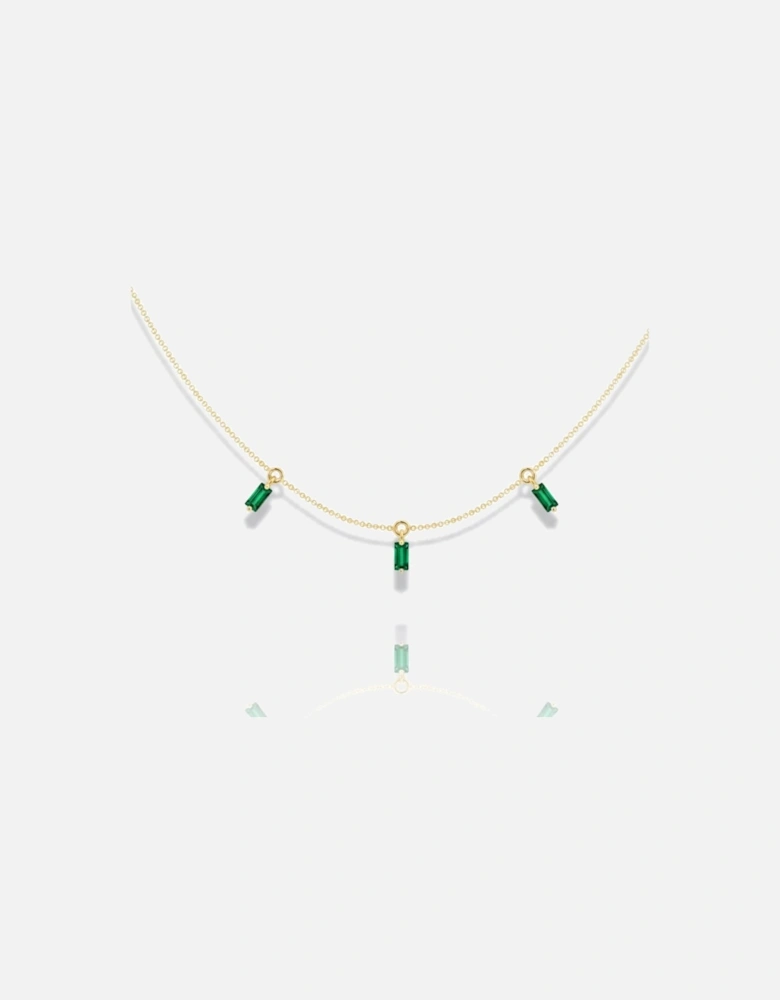 Stellar Trio Emerald Necklace