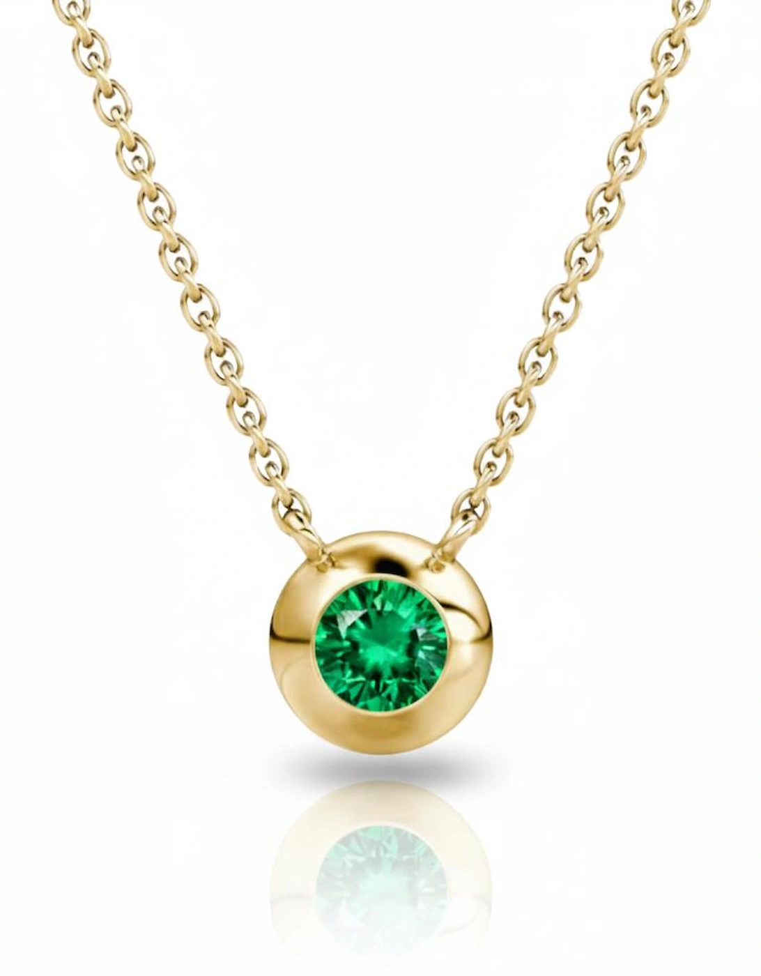 Labante London Women's Soléa Bezel Emerald Necklace - Gold
