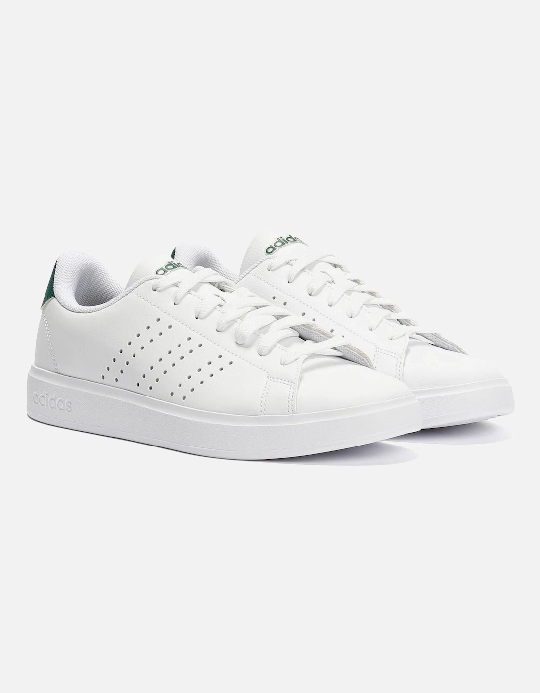 Women's Adidas Advantage 2.0 White/Green Trainers - Size: UK 4 / eu 36.5 / us 4.5