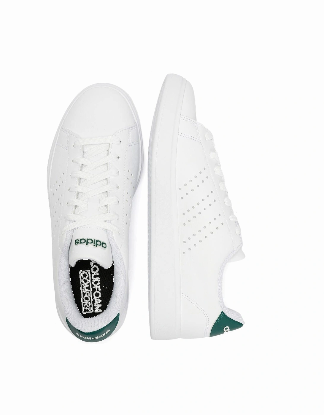 Advantage 2.0 White/Green Trainers