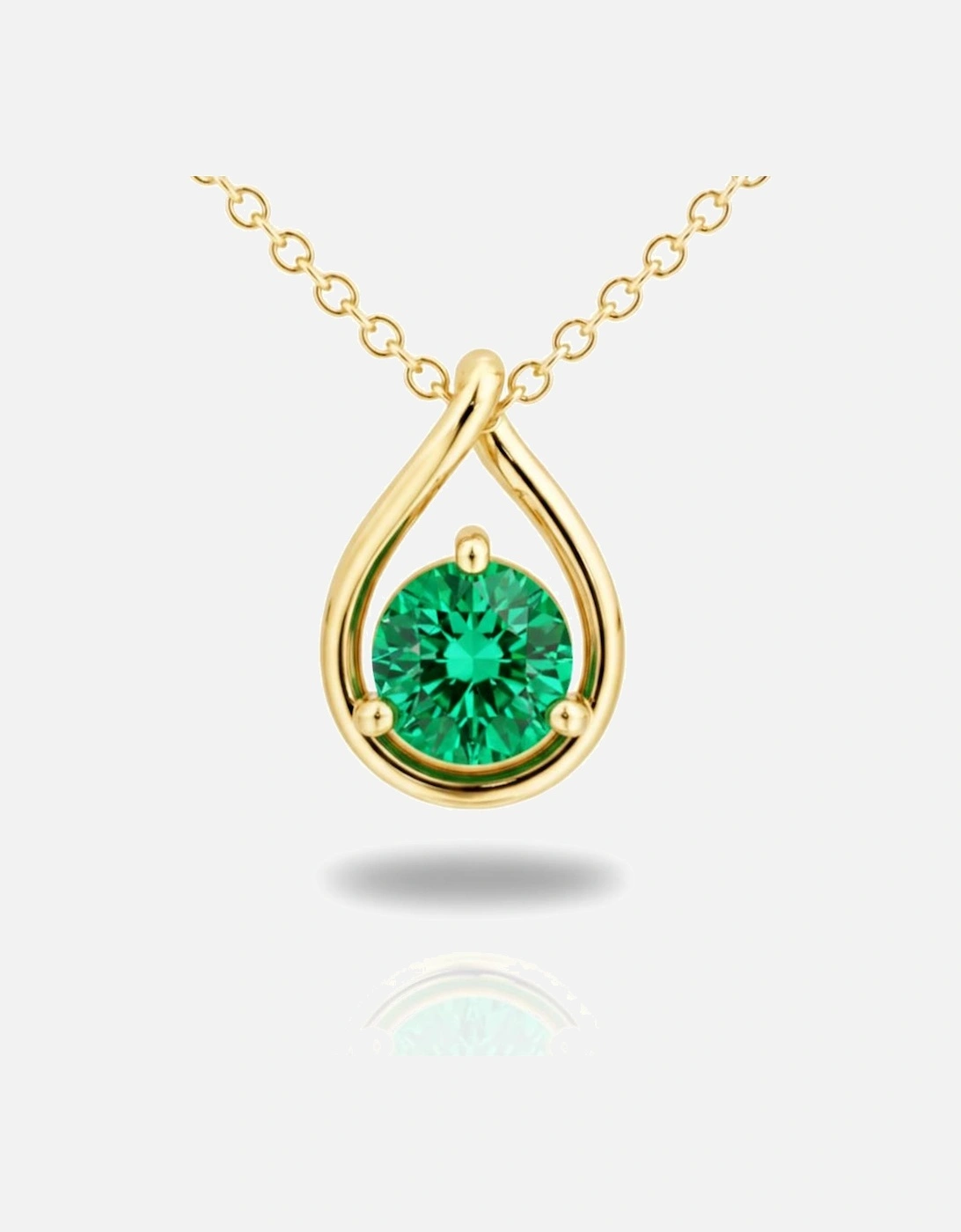 Celeste Teardrop Emerald Necklace, 2 of 1