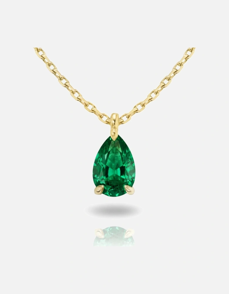 Eclisse Pear Emerald Pendant Necklace