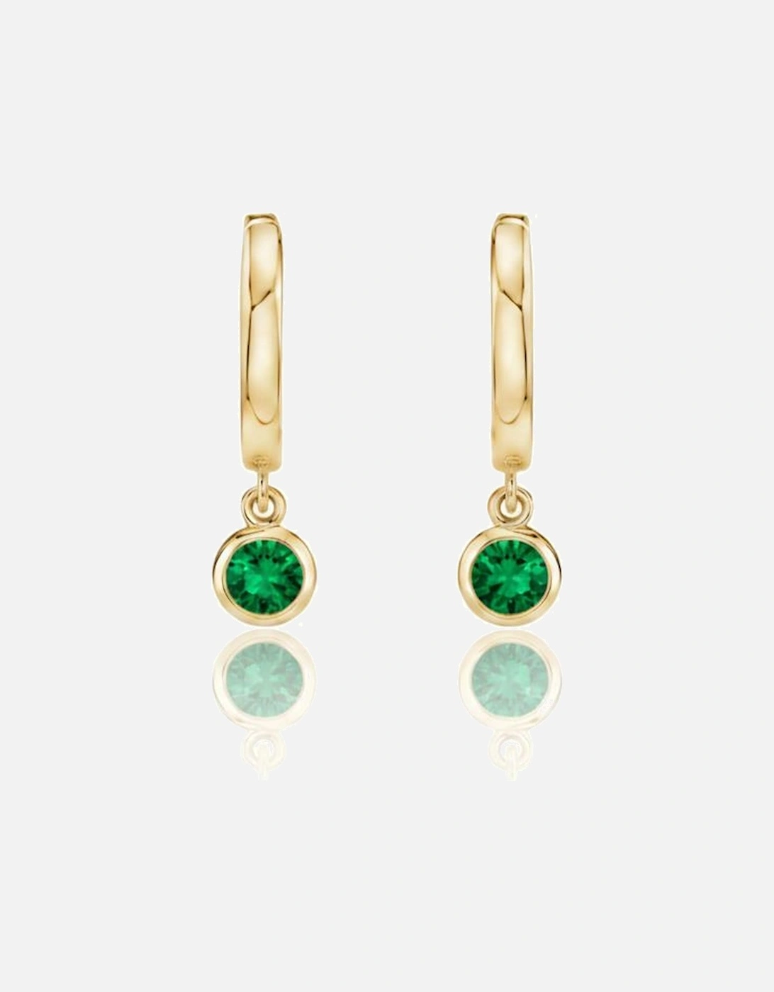 Luna Drop Emerald Hoops, 2 of 1