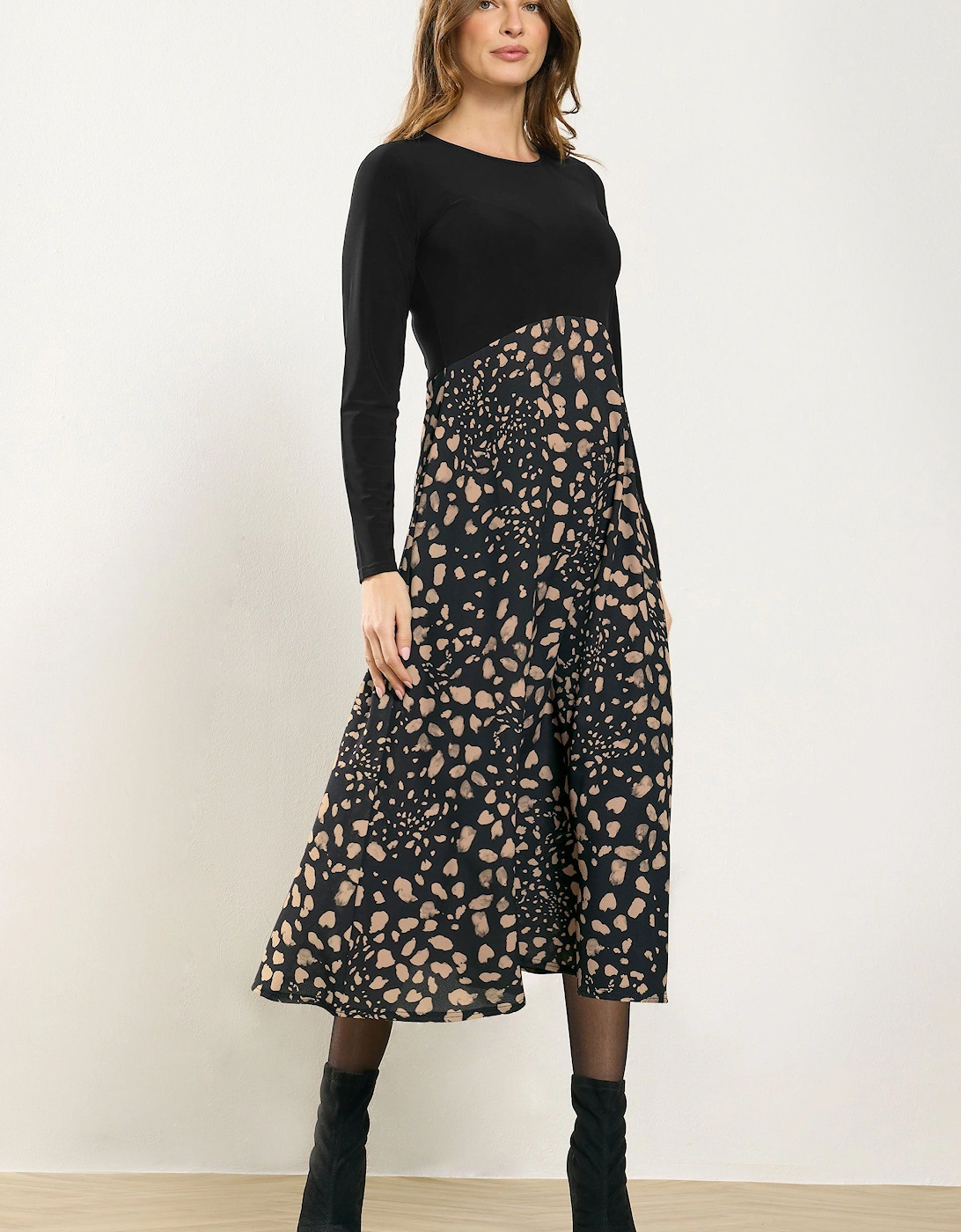 Abstract Print 2 In 1 Maxi Dress, 2 of 1