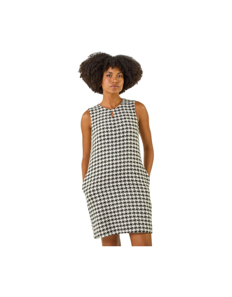 Geometric Keyhole Pinafore Dress