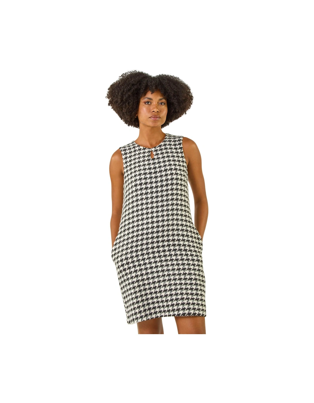 Geometric Keyhole Pinafore Dress, 2 of 1