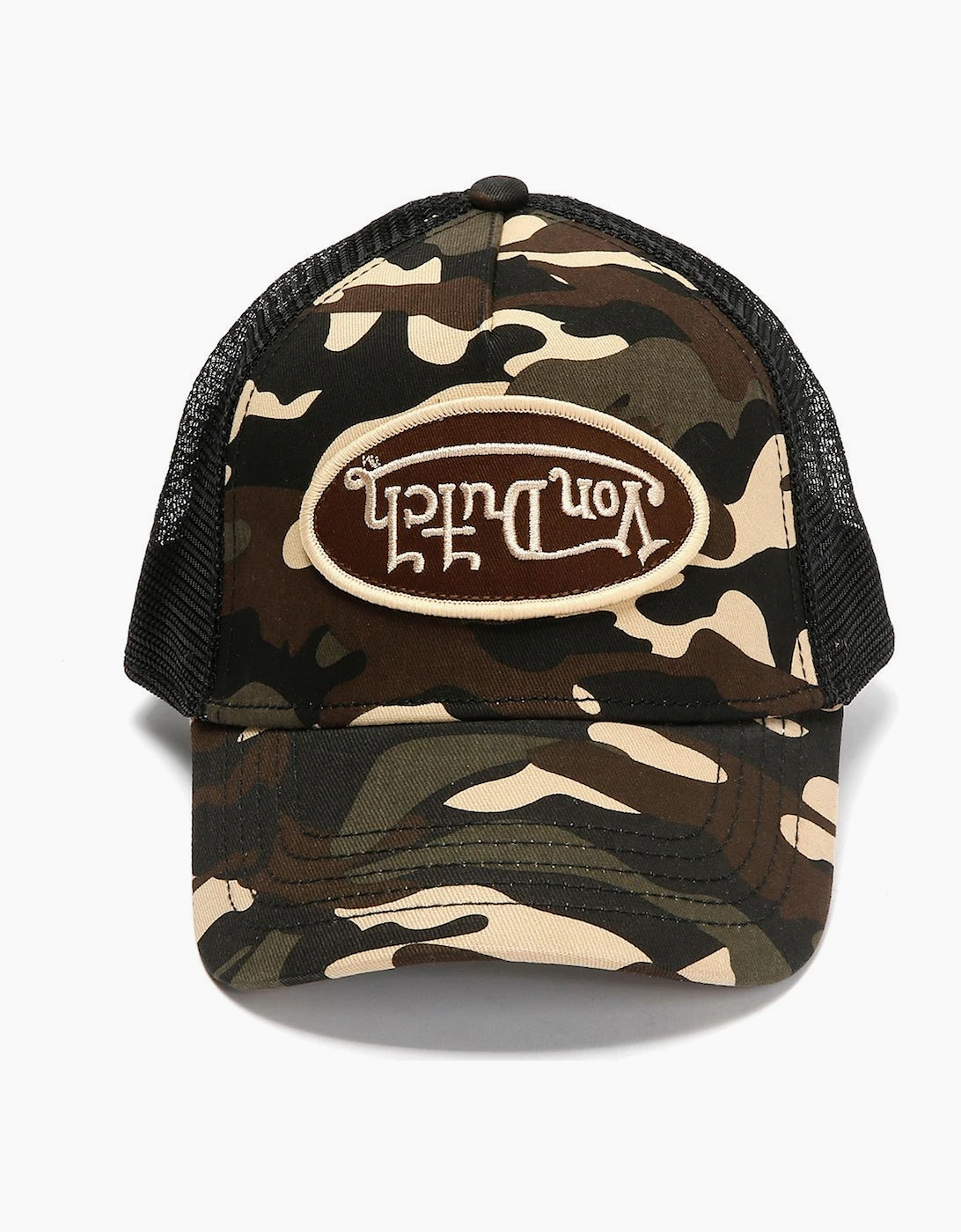 Von Dutch Unisex Brown Multi Trucker Cotton Edge Camo Caps