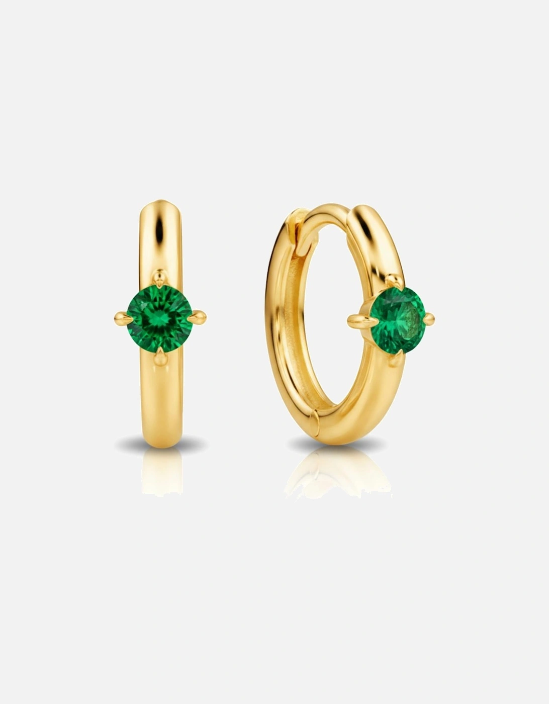 Solara Emerald Hoops, 2 of 1