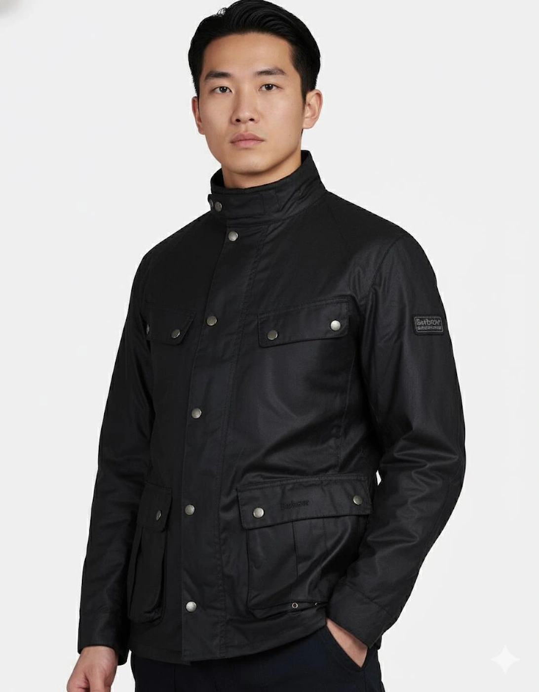 Duke Mens Wax Jacket - Black