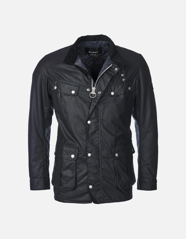 Duke Mens Wax Jacket - Black