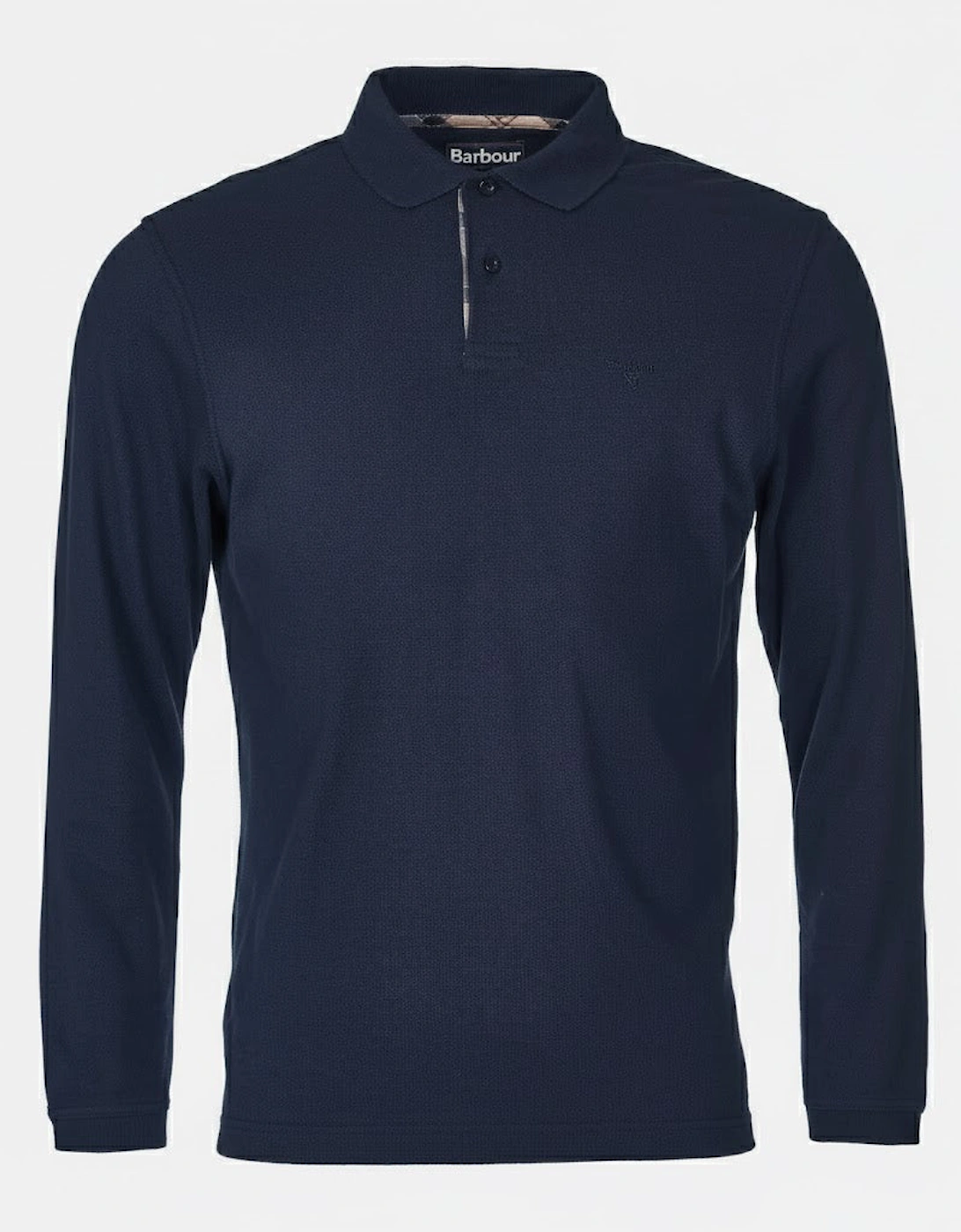 Sports Mens Long Sleeve Polo Shirt - Navy, 10 of 9