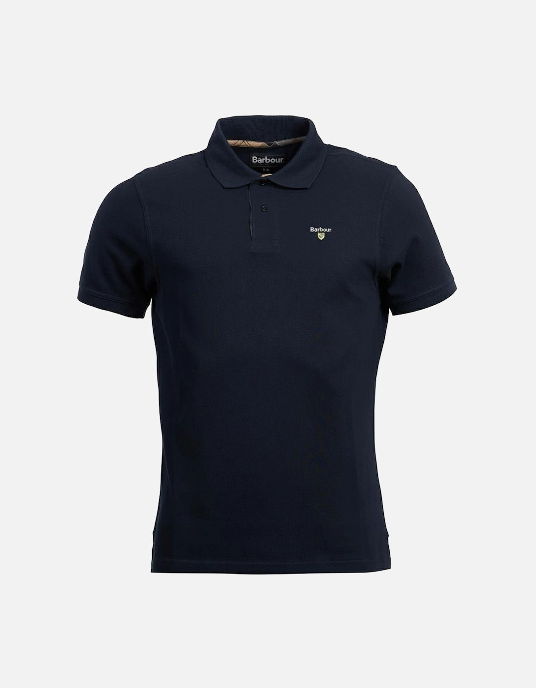 Men's Barbour Tartan Pique Mens Polo - New Navy - Size: 38