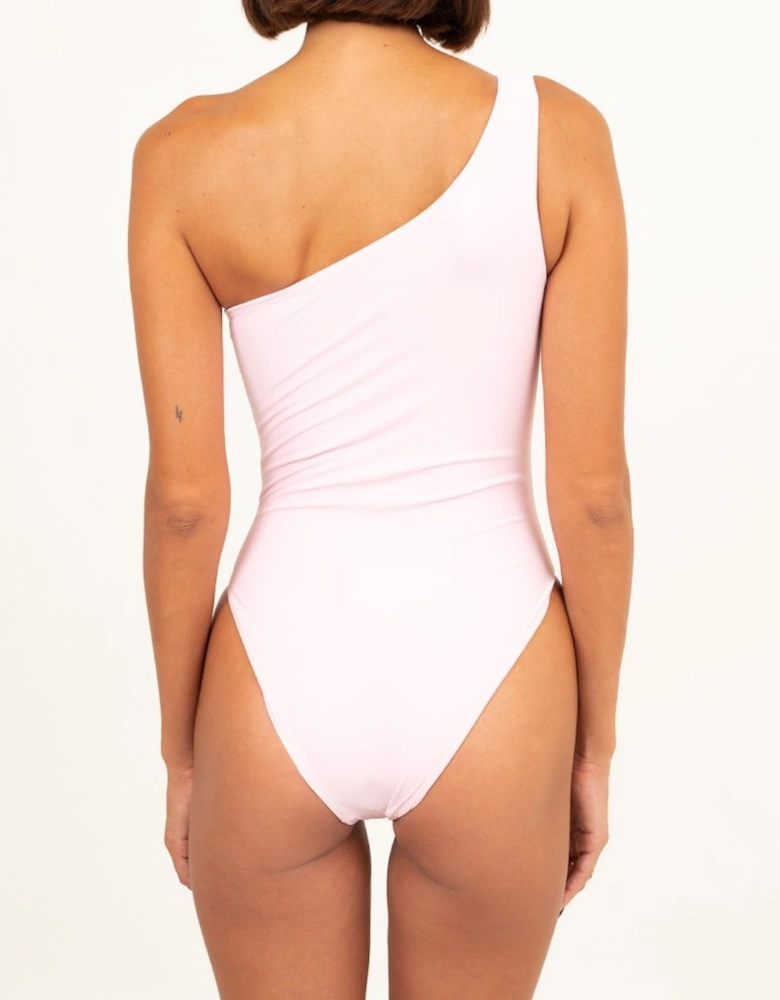 Paisley One Shoulder Luxe Swimsuit - Pink