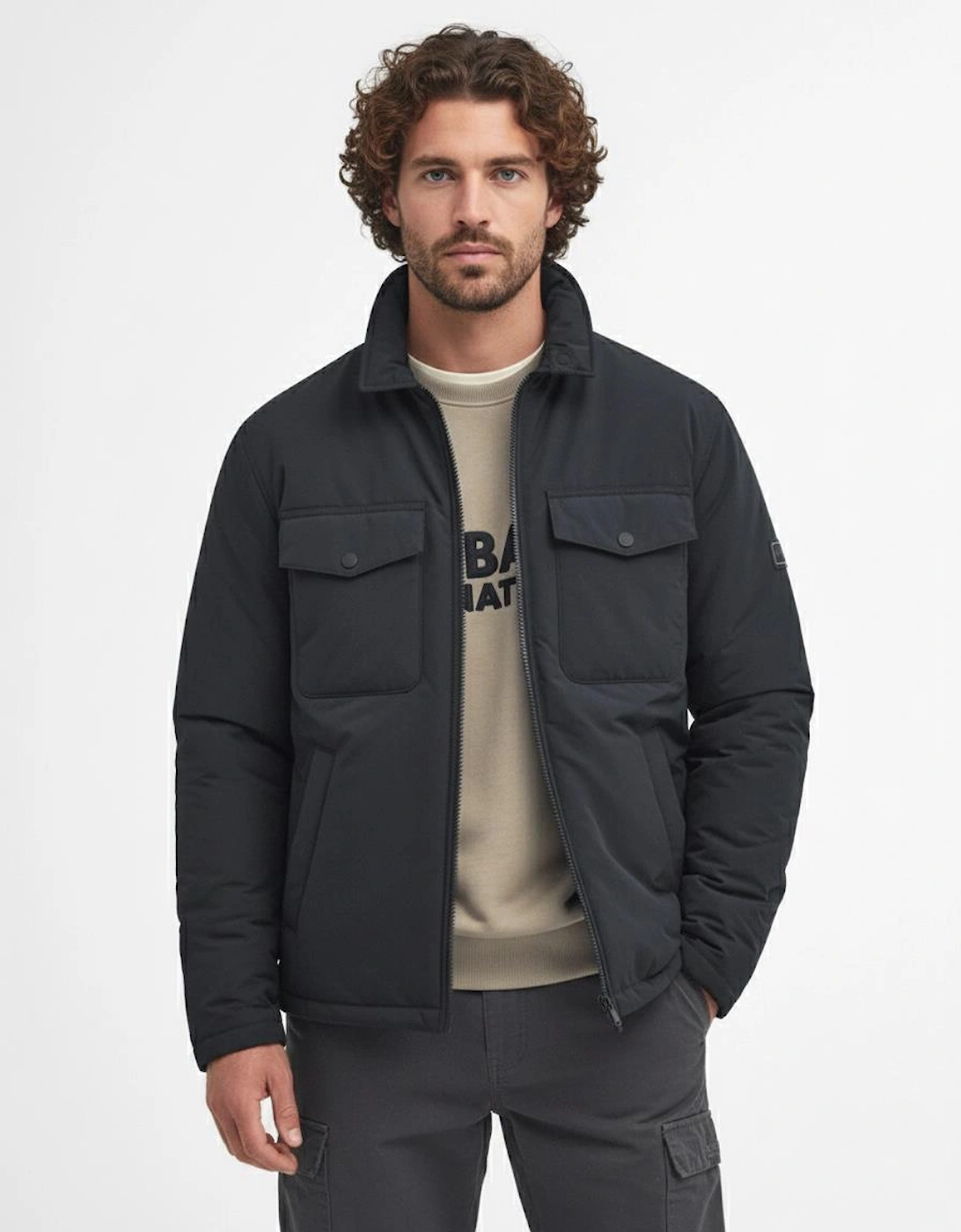 Distill Mens Quilted Jacket - Black