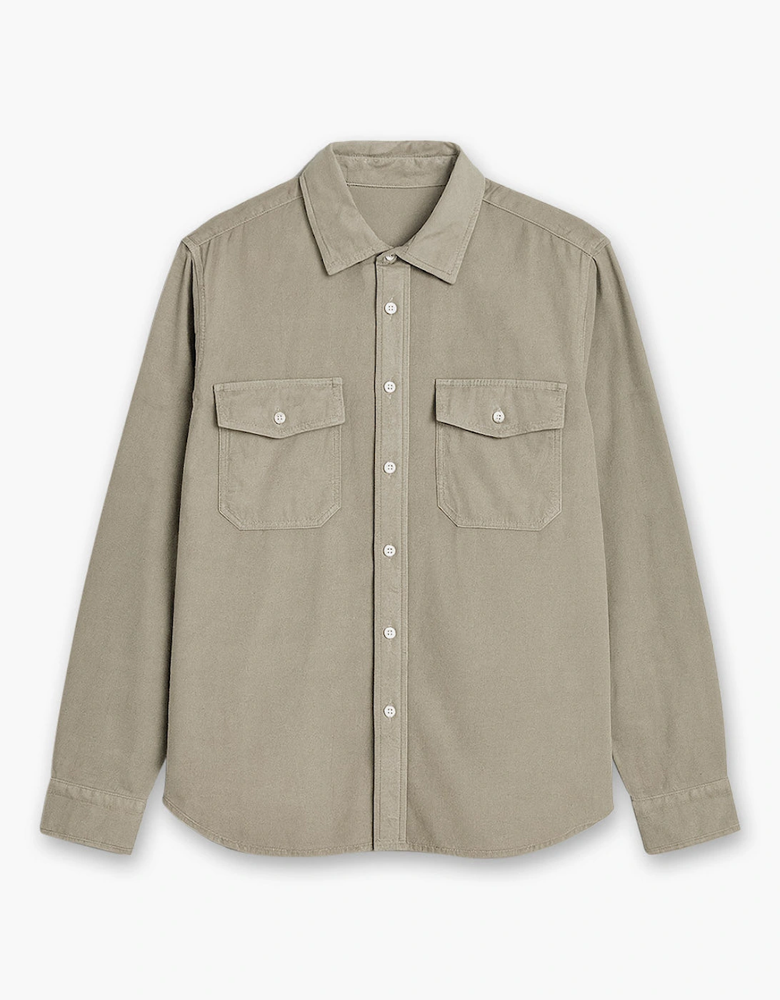 BOGLIOLI Men's Men's Boglioli Light Beige Brushed Cotton Shirt - Cream