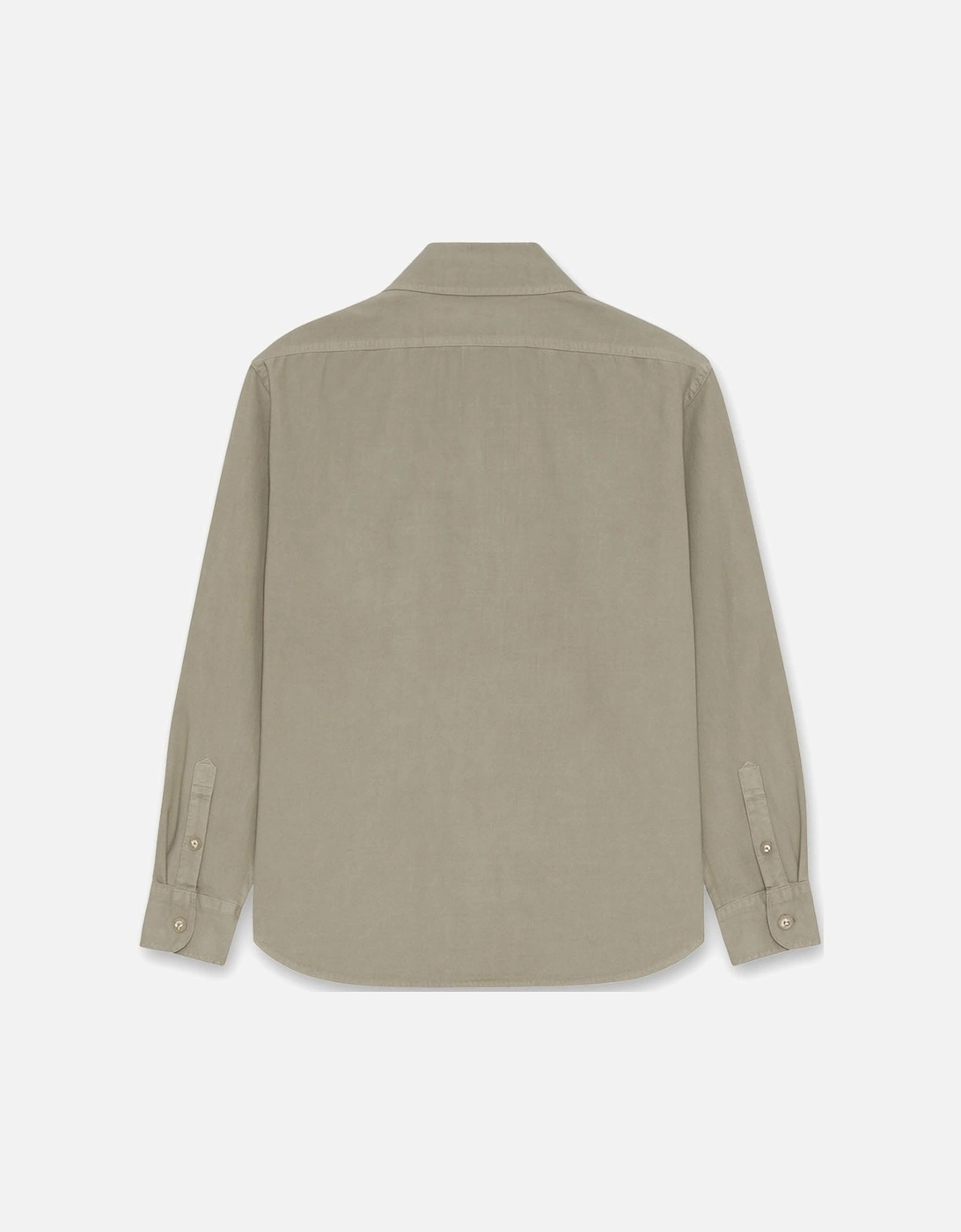 Men's Light Beige Brushed Cotton Shirt