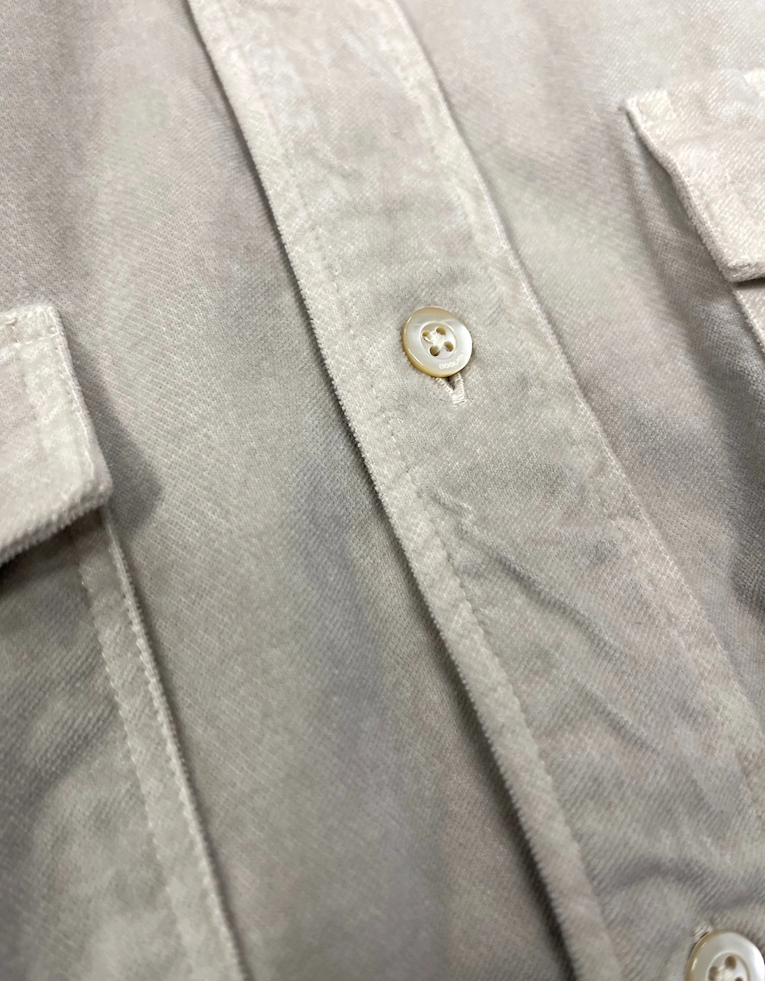 Men's Light Beige Brushed Cotton Shirt