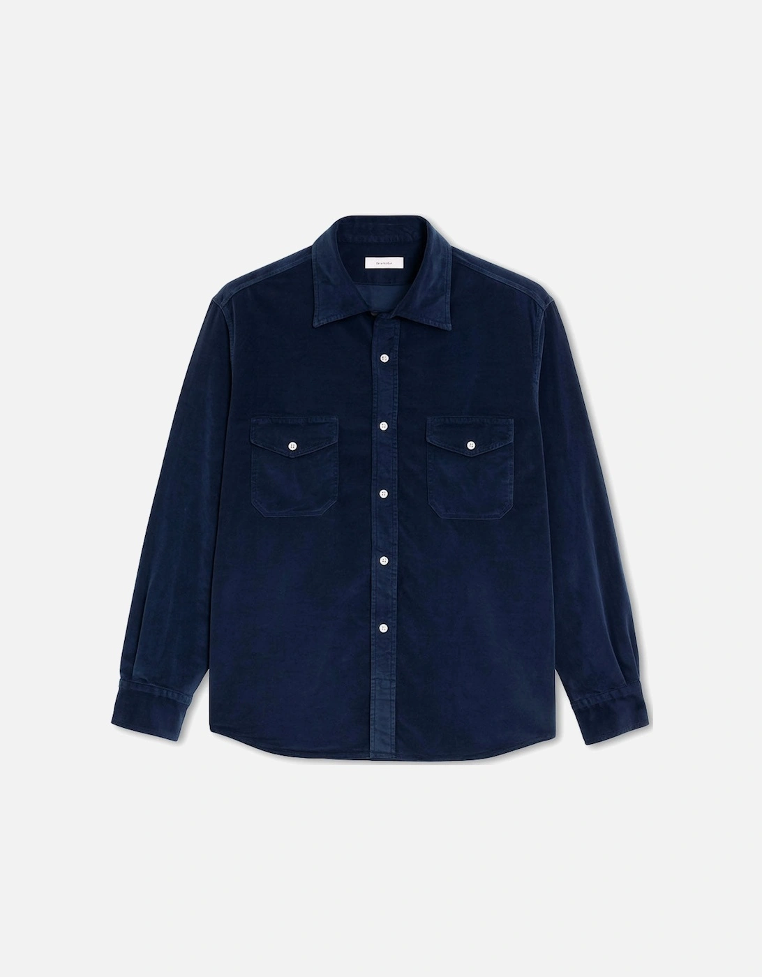 Men's Navy Brushed Cotton Shirt, 3 of 2