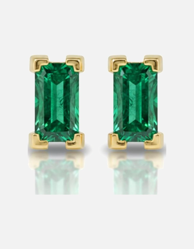 Opaline Emerald Studs