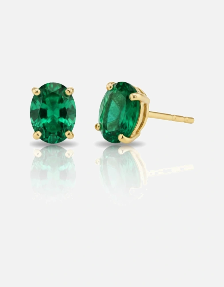 Solstice Emerald Studs