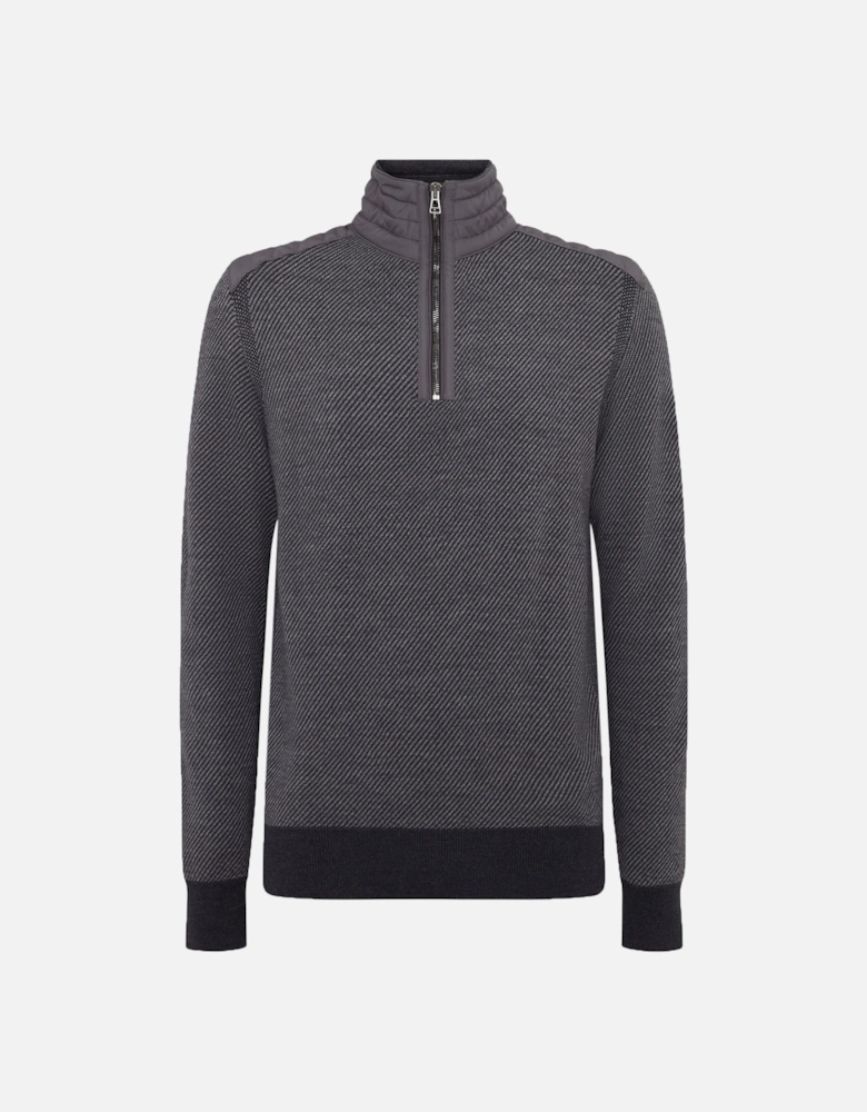 KILMINGTON HALF ZIP KNITWEAR CHARCOAL