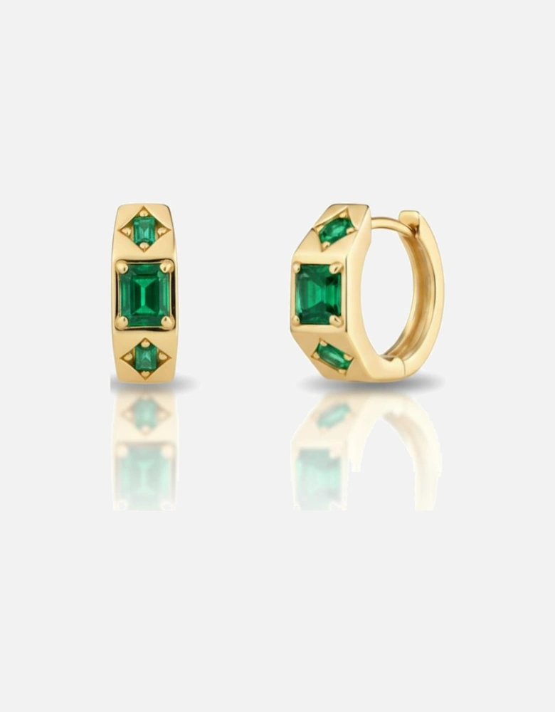 Aurielle Emerald Hoops
