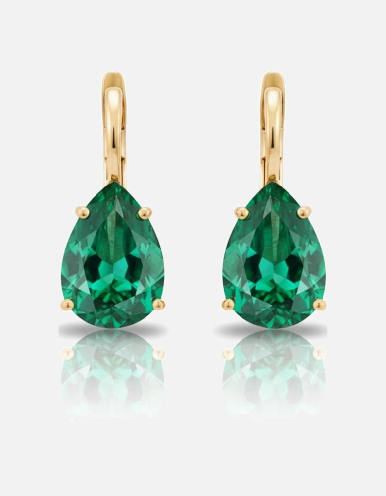Eclisse Pear Emerald Earrings