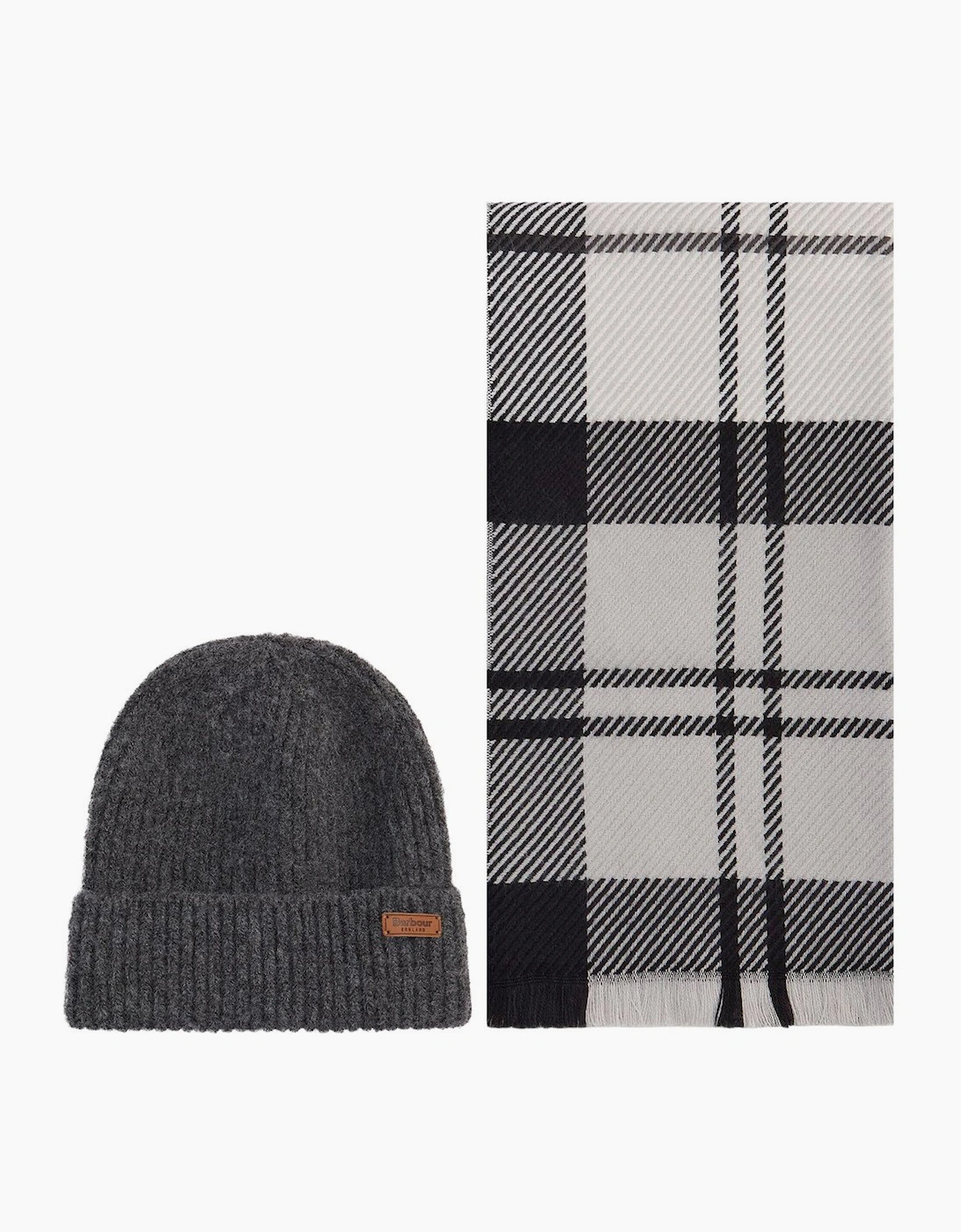Barbour Women's Grey Pendle Beanie & Blair Scarf Set - Size: One Size