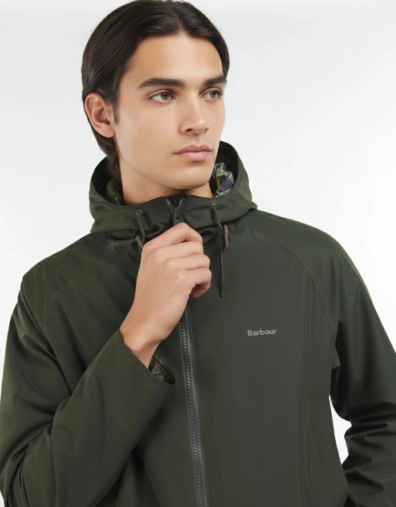 Hooded Domus Mens Waterproof Jacket - Sage/Classic