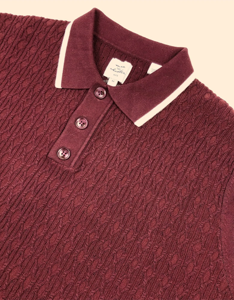 Max N Chester Wine Tasting Knitted Polo Shirt