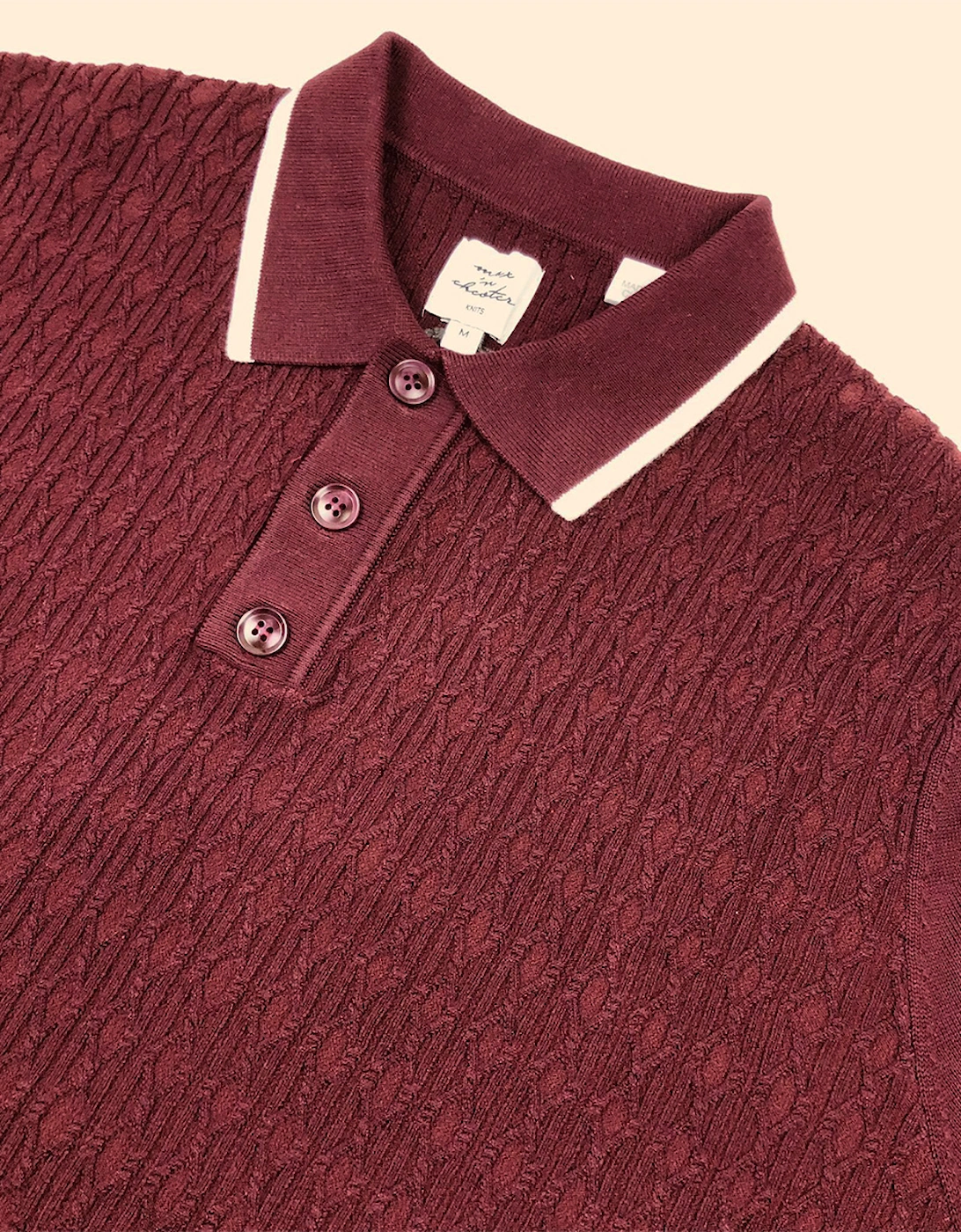 Max N Chester Wine Tasting Knitted Polo Shirt