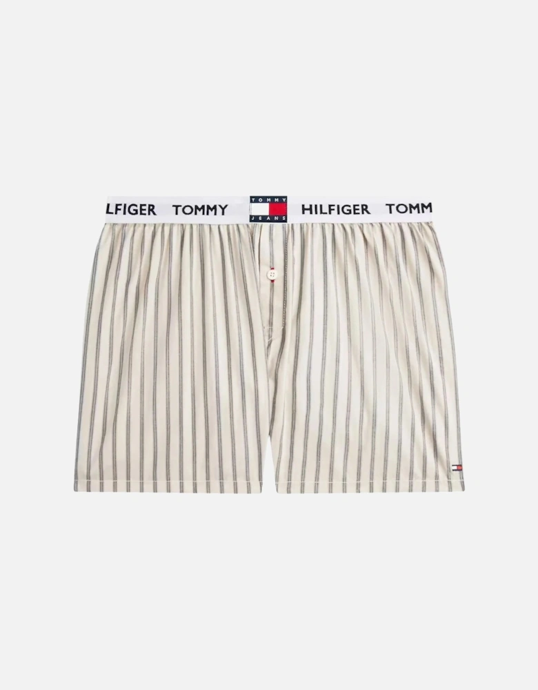 TH Heritage Stripe Woven Boxer Shorts, Stone/blue