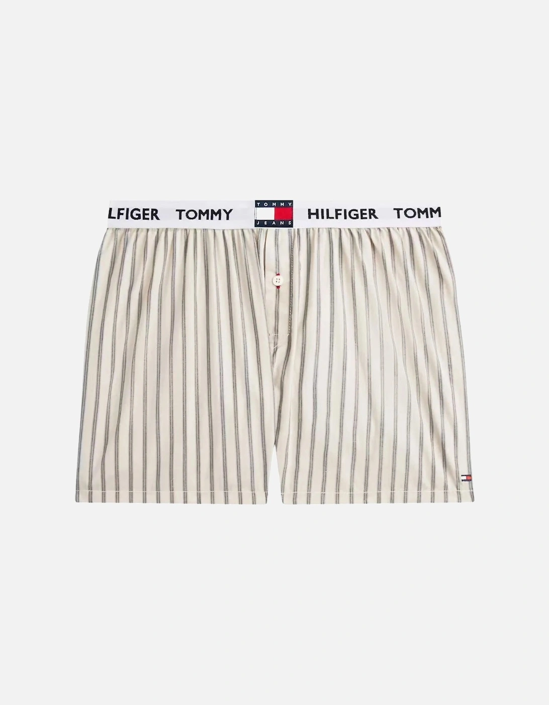 TH Heritage Stripe Woven Boxer Shorts, Stone/blue, 6 of 5