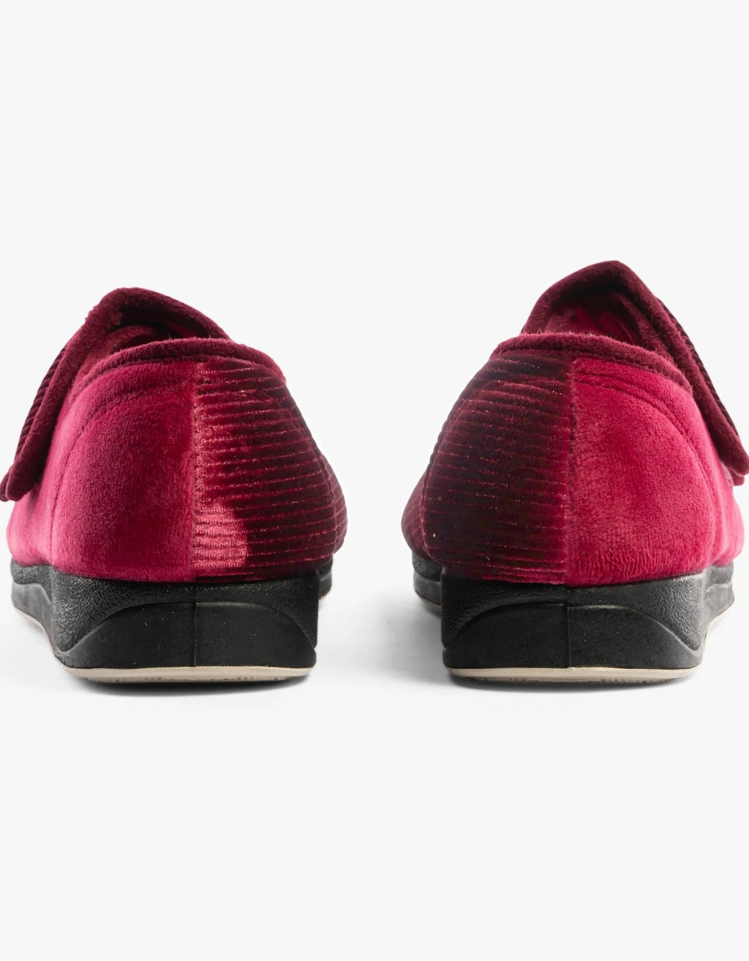 LYDIA X Womens (6E Fit) Touch Fasten Slippers Winter Red