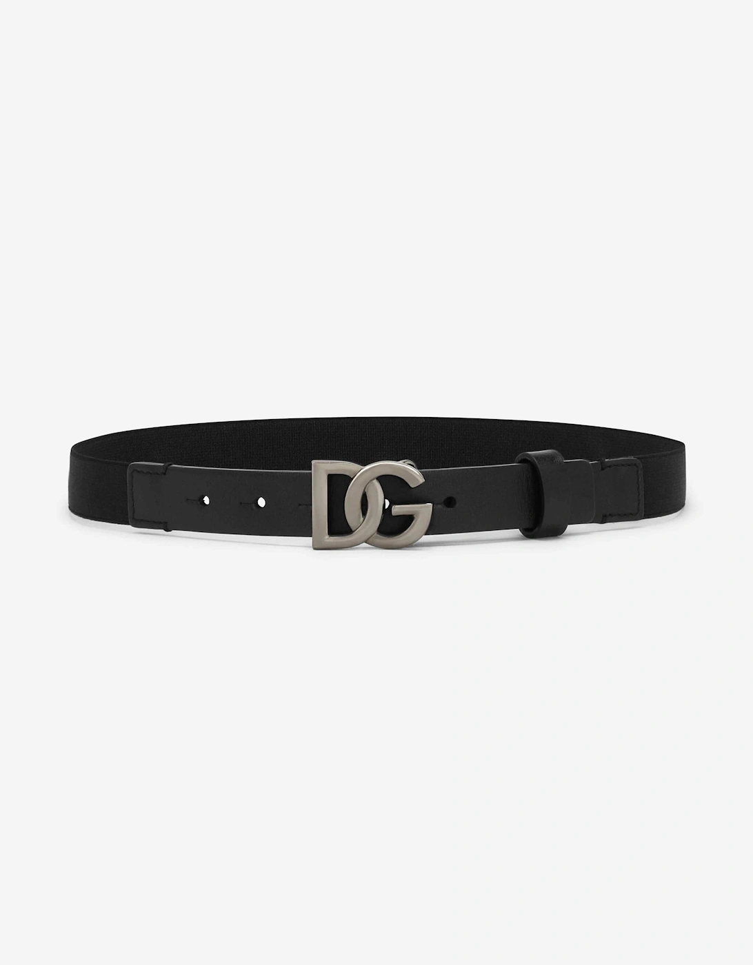 Boys Elasticated Logo Belt in Black, 4 of 3