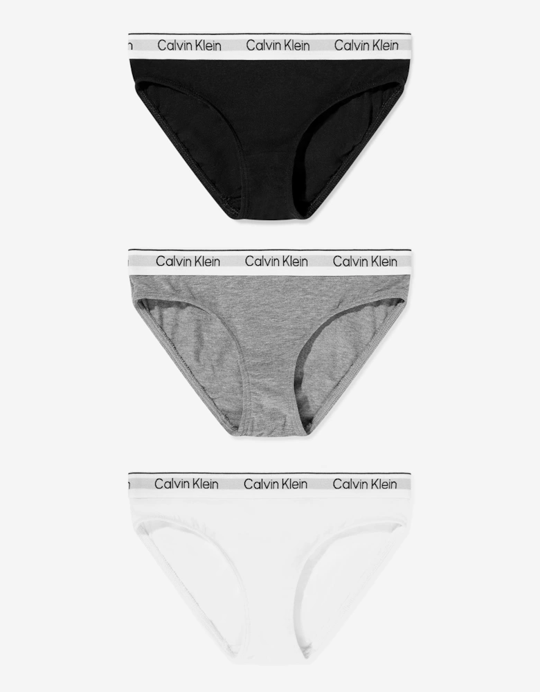 Girls 3 Pack Bikini Knickers Set in Multicolour