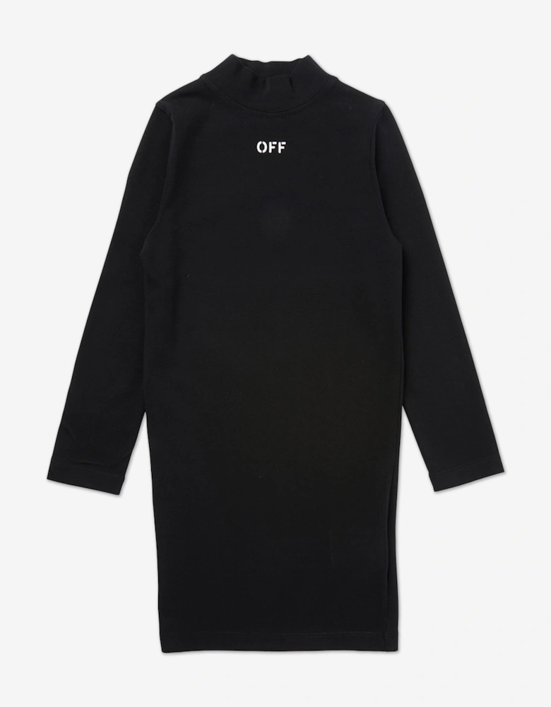 Girls Off Stamp 2nd Skin Dress in Black