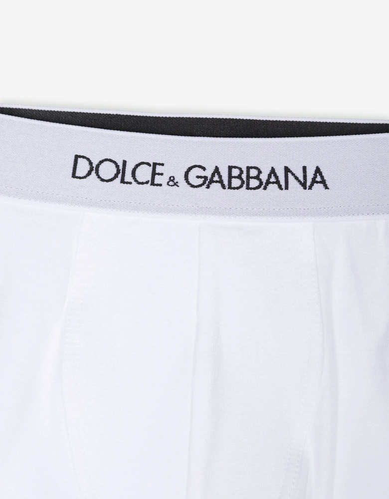 Boys 2 Pack Boxer Shorts Set in White