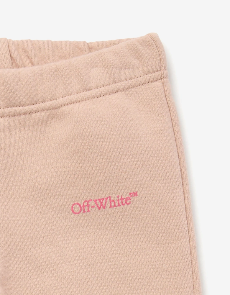 Baby Girls Bookish Diagonal Joggers in Pink