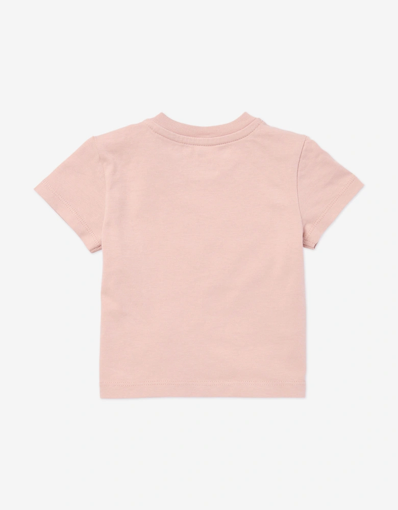 Baby Girls Big Bookish Puff T-Shirt in Pink