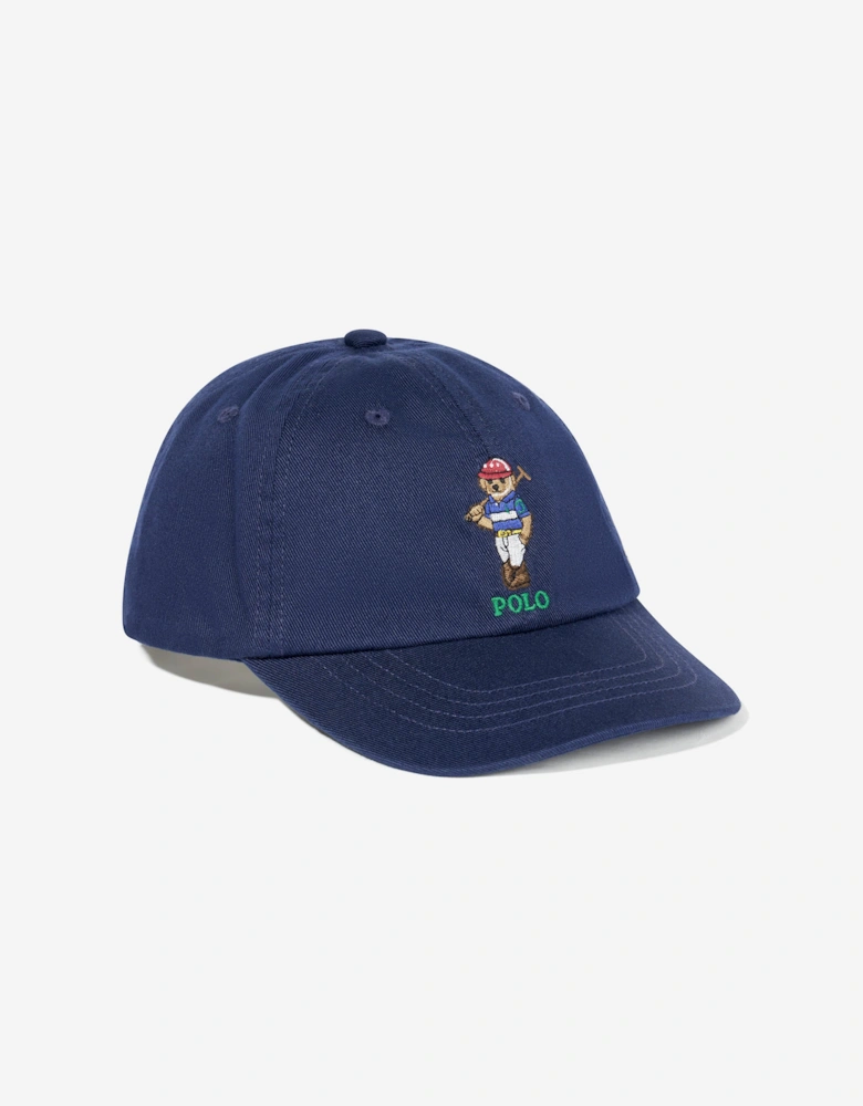 Boys Polo Bear Cap in Navy
