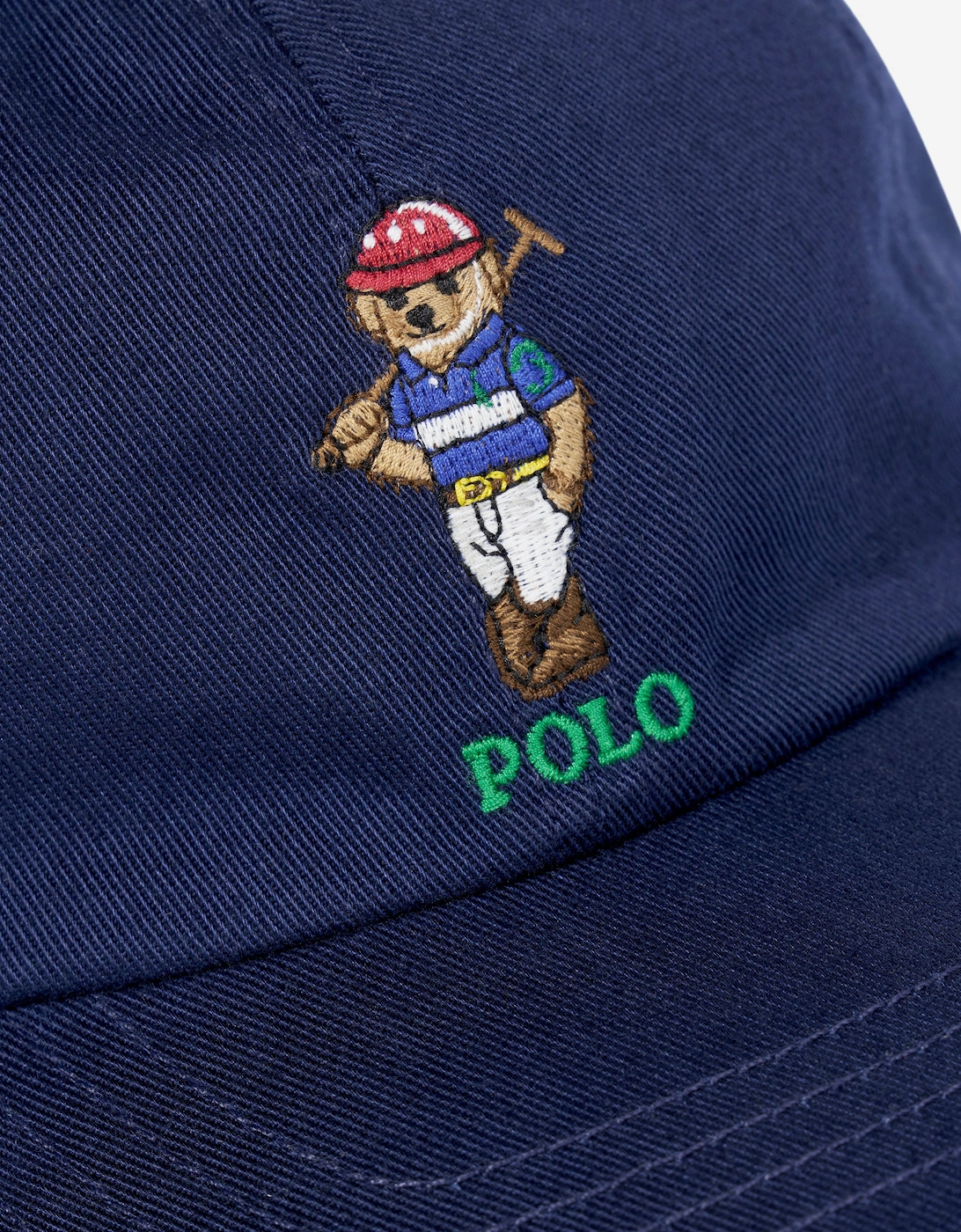 Boys Polo Bear Cap in Navy