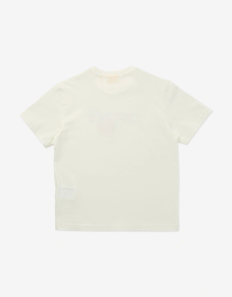 Girls Bookish Pop Heart T-Shirt in White