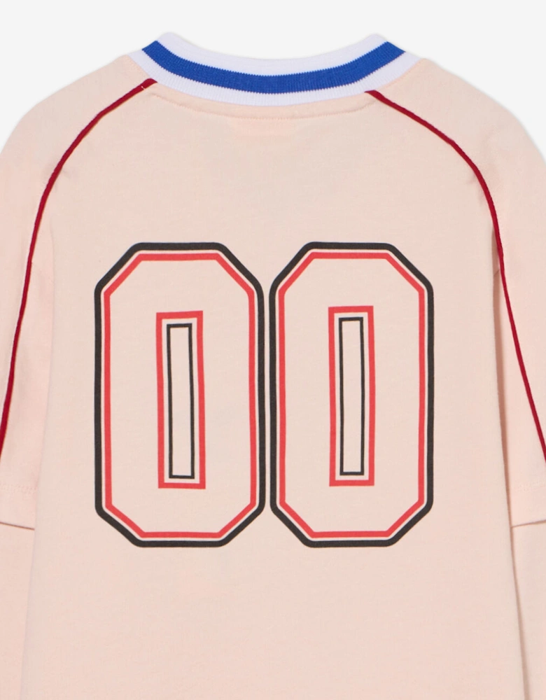 Girls Soccer Track Double Layer Dress in Pink