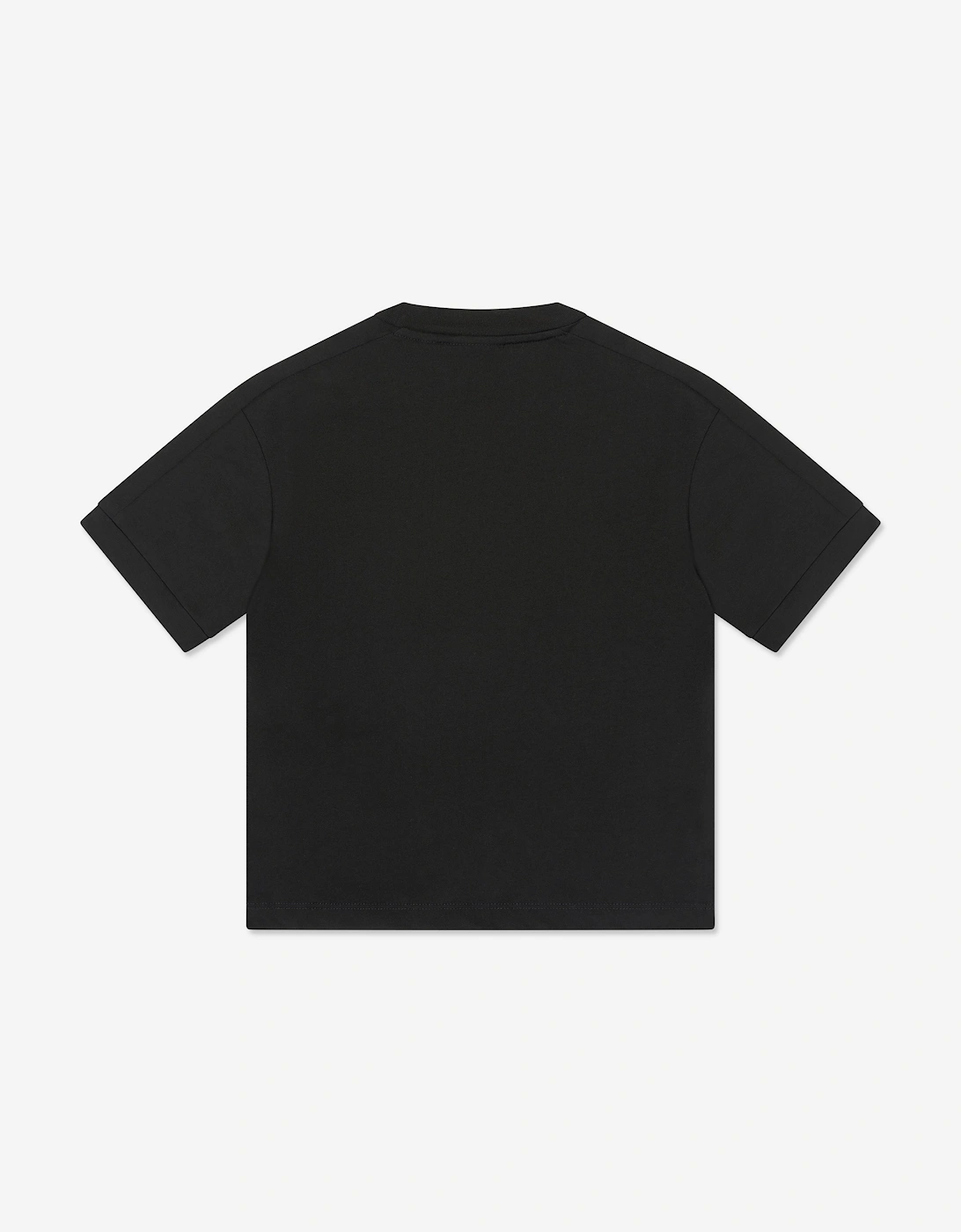 Emporio Armani Boys Train Logo Tape T-Shirt in Black