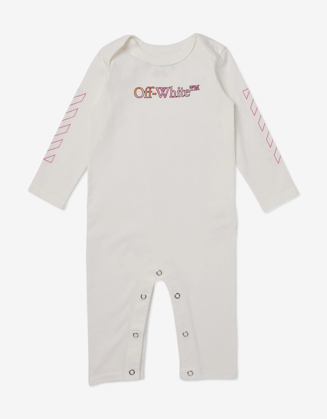 Baby Girls Bookish Watercolour Romper Set in White