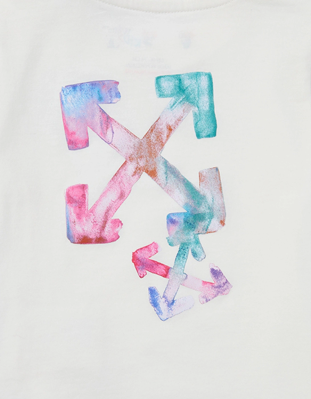 Baby Girls Arrow Watercolour T-Shirt in White