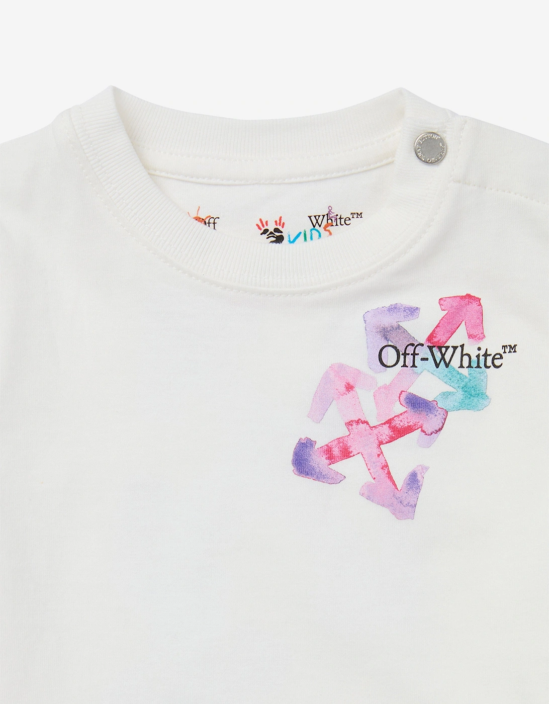 Baby Girls Arrow Watercolour T-Shirt in White