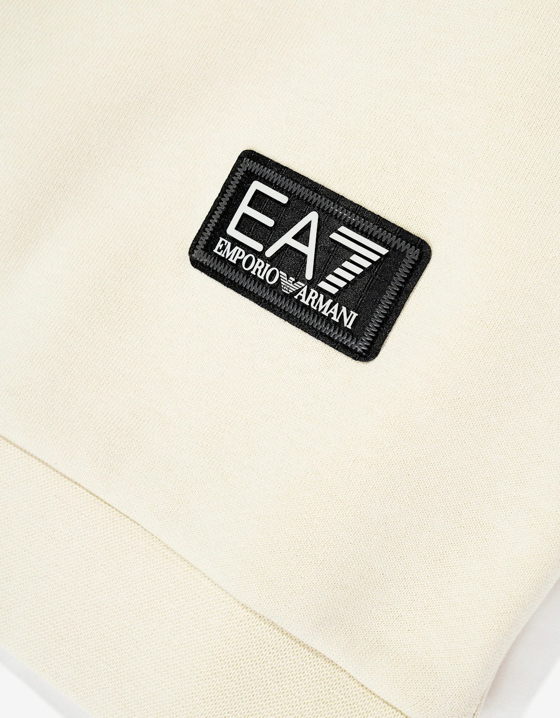 Emporio Armani Boys Train Logo Tape Sweatshirt in Ivory