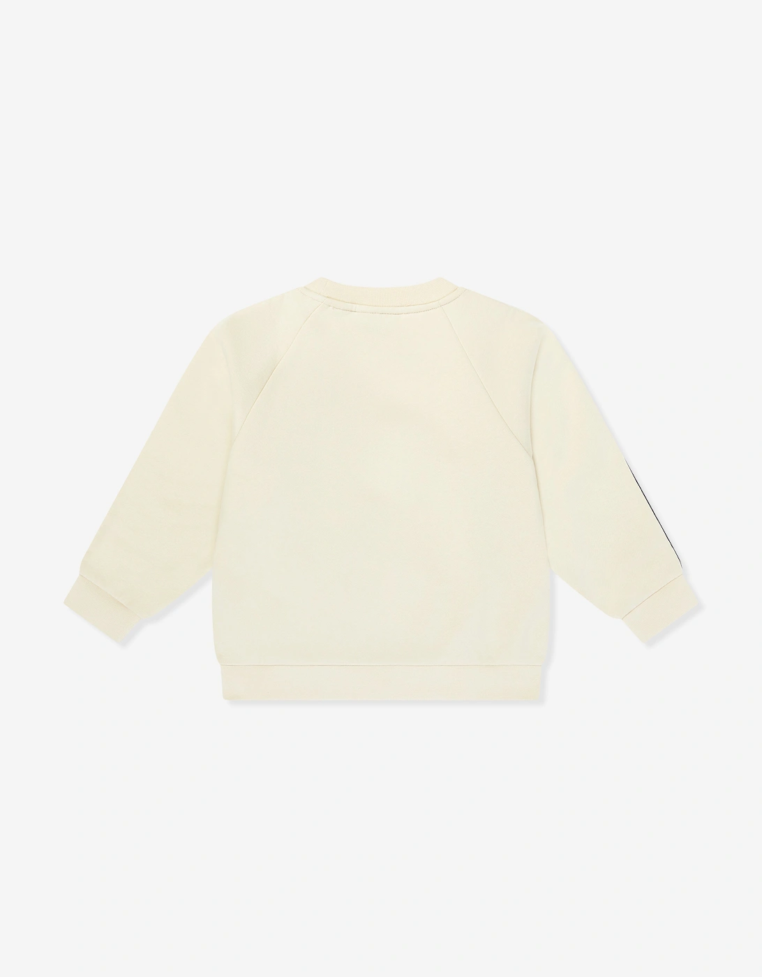 Emporio Armani Boys Train Logo Tape Sweatshirt in Ivory